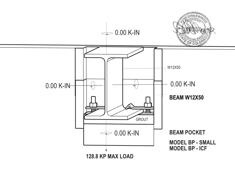 bp30 beam pocket design load