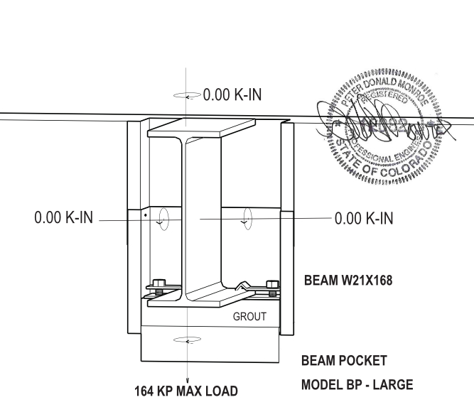 bp70 beam pocket design load