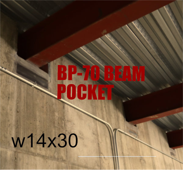 bp series beam pocket installed