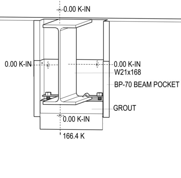 bp70 beam pocket design load